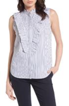 Women's Classiques Entier Ruffled Stripe Poplin Blouse