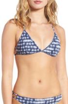 Women's Rvca Sky Lights Triangle Bikini Top - Blue