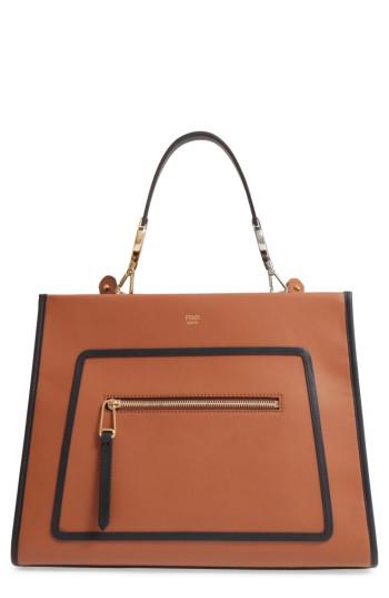 Fendi Runaway Medium Leather Tote Bag -
