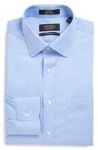 Men's Nordstrom Men's Shop Traditional Fit Non-iron Solid Dress Shirt - 34 - Blue