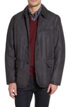 Men's Missani Le Collezioni Burnished Leather Jacket, Size - Black