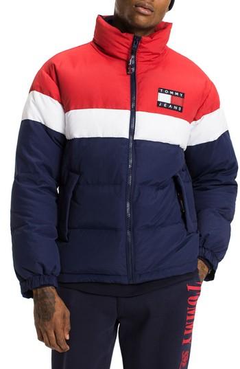 Men's Tommy Hilfiger Puffer Jacket, Size - Blue