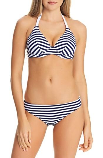 Women's Freya Drift Away Underwire Stripe Bikini Top D - Blue