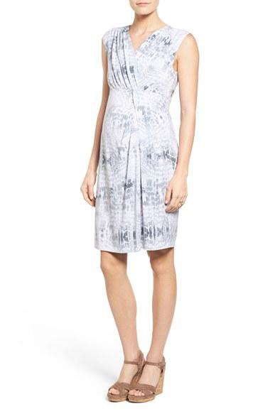 Women's Tart Maternity 'valentia' Twist Front Maternity Dress - Blue/green