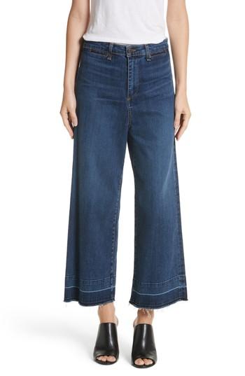 Women's Veronica Beard Ali High Waist Gaucho Jeans - Blue
