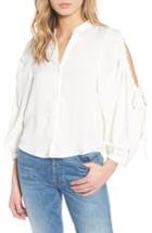 Women's 7 For All Mankind Cold Shoulder Top - White