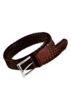 Men's Anderson's Woven Leather Belt - Brown