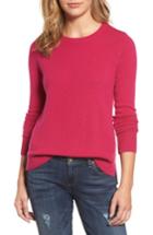 Women's Halogen Crewneck Cashmere Sweater, Size - Pink