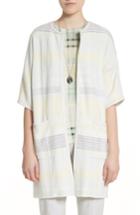 Women's St. John Collection Felted Wool & Cashmere Blend Cardigan, Size - Blue/green