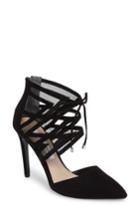 Women's Nina Rozene Ankle Wrap Pointy Toe Pump M - Black