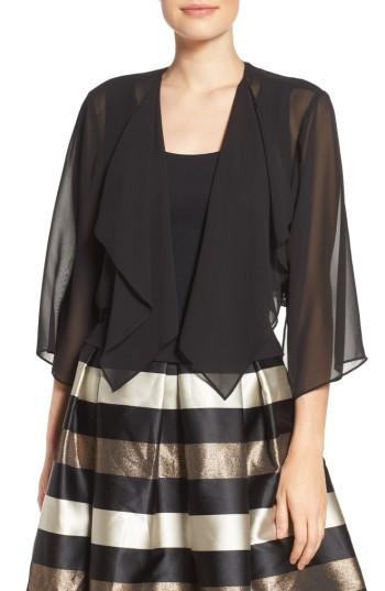 Women's Eliza J Chiffon Bolero - Black