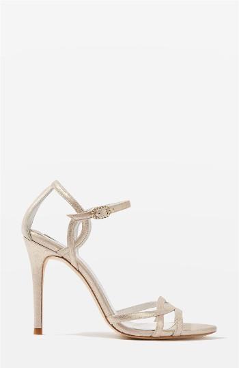 Women's Topshop Bride Belle Strappy Sandals .5us / 37eu - Metallic