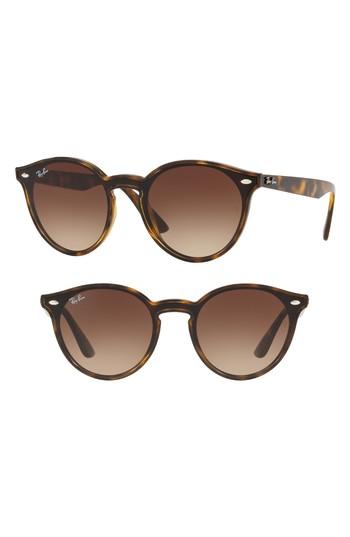 Women's Ray-ban Blaze 37mm Round Sunglasses - Light Havana Gradient