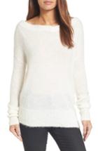 Women's Caslon Long Sleeve Brushed Sweater, Size - Ivory