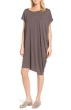 Women's Eileen Fisher Asymmetrical Jersey Shift Dress - Grey
