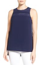 Women's Michael Michael Kors Eyelet Inset Top - Blue