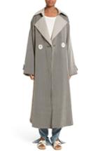 Women's Simon Miller Casco Stretch Pinstripe Trench Coat - Beige