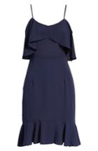 Women's Leith Double Ruffle Flounce Dress, Size - Blue