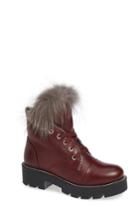 Women's Sheridan Mia Thor Genuine Fox Fur Trim Bootie Eu - Red