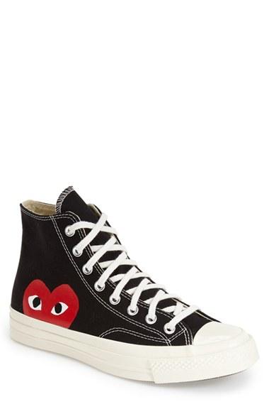 Men's Comme Des Garcons Play X Converse Chuck Taylor - 'hidden Heart' High Top Sneaker