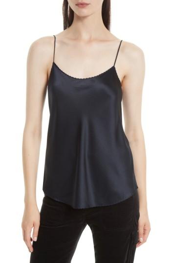 Women's Vince Scallop Satin Camisole - Blue