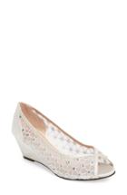 Women's Pink Paradox London Brianna Crystal Embellished Lace Wedge