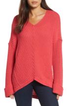 Women's Caslon Cuffed Sleeve Sweater - Pink