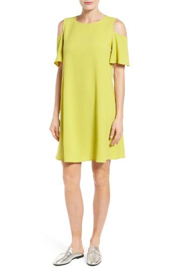Women's Bobeau Cold Shoulder Shift Dress - Green