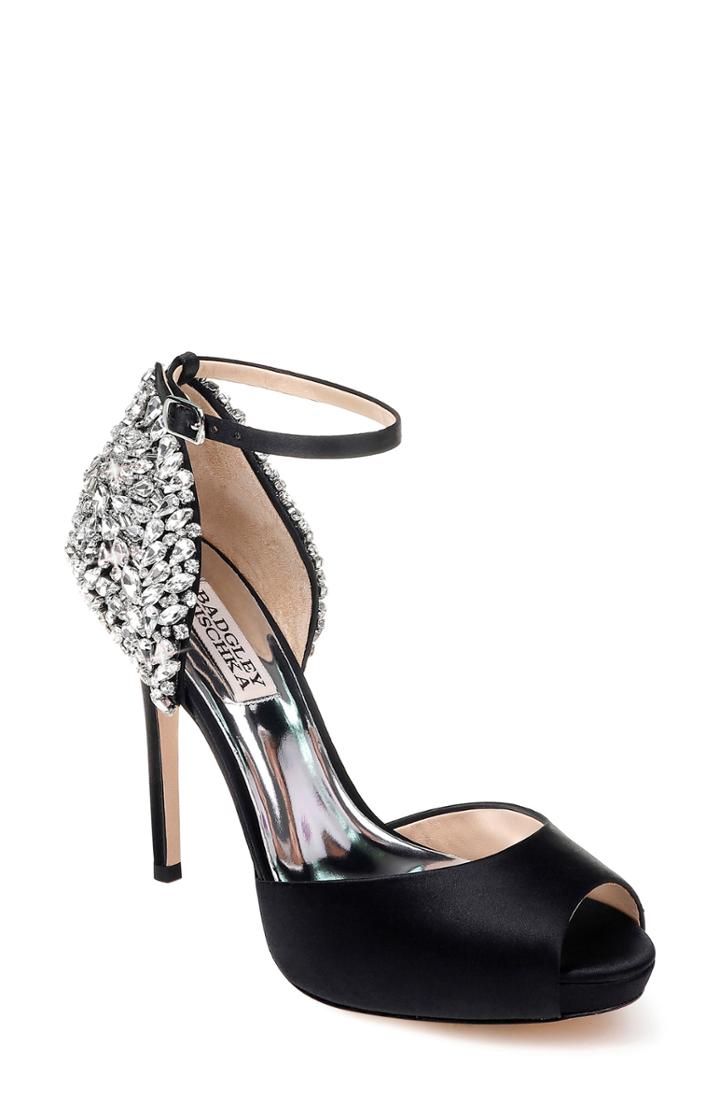 Women's Badgley Mischka Ankle Strap Pump M - Black