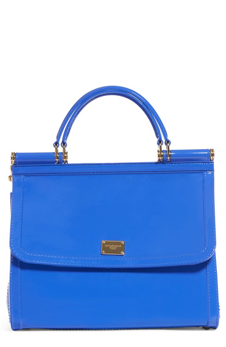 Dolce & Gabbana Medium Sicily Pvc Satchel - Blue