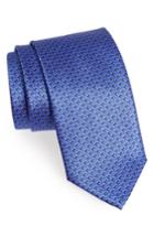 Men's Canali Micro Print Silk Tie, Size - Blue