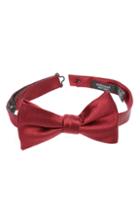 Men's Nordstrom Men's Shop Solid Silk Bow Tie, Size - Burgundy