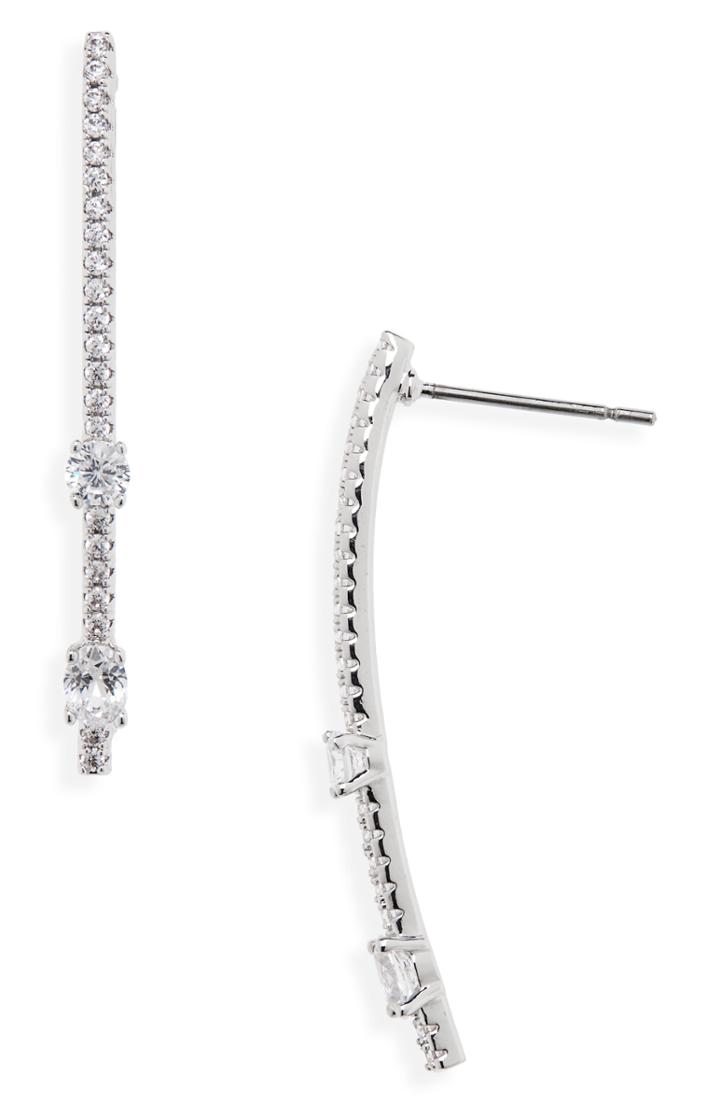 Women's Nordstrom Pave Bar Drop Earring