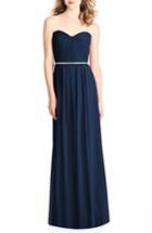 Women's Jenny Packham Strapless Chiffon Gown - Blue