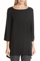 Women's Eileen Fisher High/low Jersey Tunic - Black