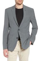 Men's Nordstrom Men's Shop Trim Fit Seersucker Wool Blend Sport Coat R - Grey