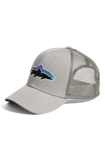 Men's Patagonia Fitz Roy Trout Trucker Hat - Grey