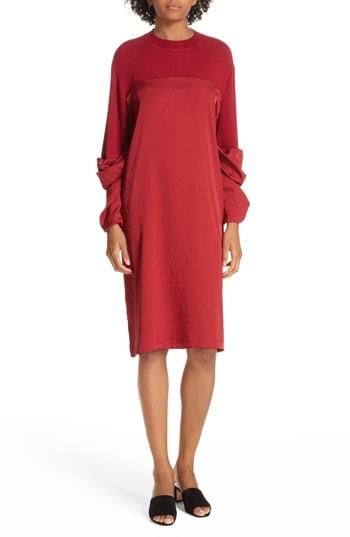 Women's Clu Mixed Media Shift Dress - Red