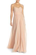 Women's Jenny Yoo Mira Convertible Strapless Chiffon Gown - Pink