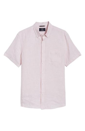Men's 1901 Trim Fit Linen Sport Shirt - Pink