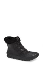 Women's Sorel Out N About Plus Lux Waterproof Boot With Genuine Shearling Trim .5 M - Black