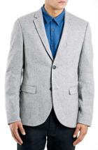 Men's Topman Skinny Fit Grey Suit Jacket - Grey