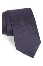 Men's Armani Collezioni Textured Tie, Size - Blue