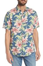 Men's Faherty Tropical Atoll Sport Shirt - Blue
