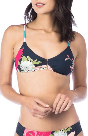 Women's Trina Turk Royal Botanical Bikini Top - Blue