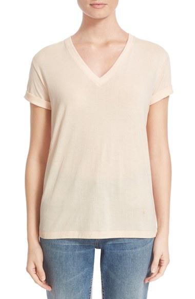 Women's T By Alexander Wang Superfine Cotton Jersey Tee - Beige