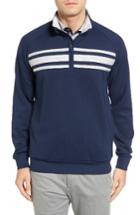 Men's Bobby Jones R18 Trio Tech Quarter Zip Golf Pullover - Blue