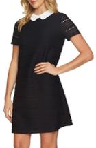 Women's Cece Eyelet Knit A-line Dress - Black