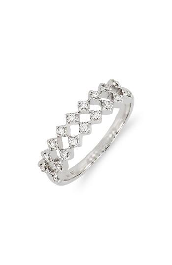 Women's Bony Levy Mila Double Row Diamond Ring (nordstrom Exclusive)