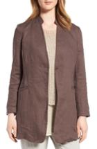 Women's Eileen Fisher Organic Linen Jacket, Size - Brown